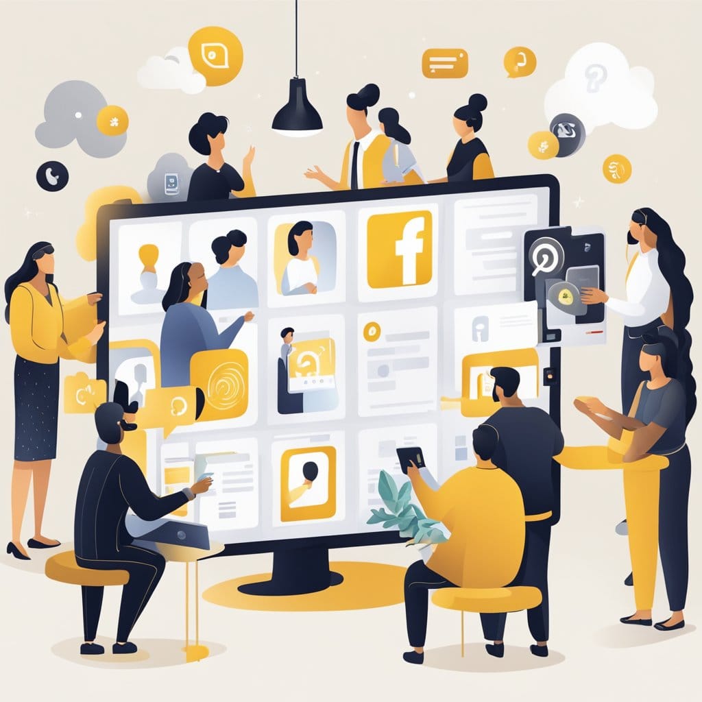 social media marketing connecting engaged platform users